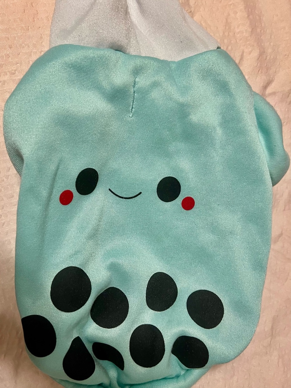 Dog One-Piece Bubble Tea Print Romper - Aqua Costume
